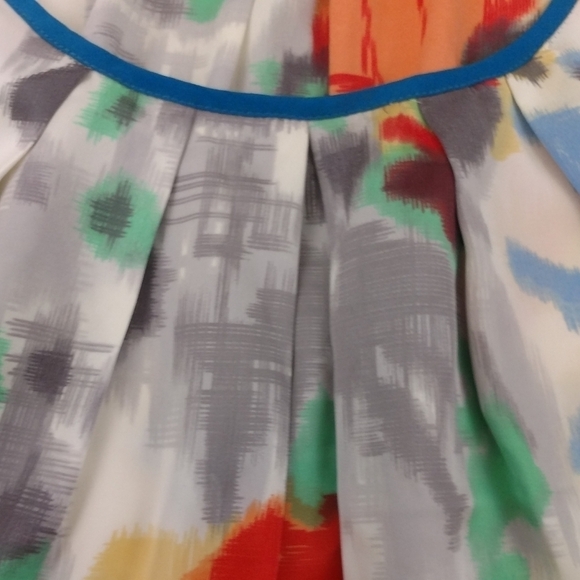 Anthropologie Fei abstract floral multi color tank top size s - Picture 6 of 9